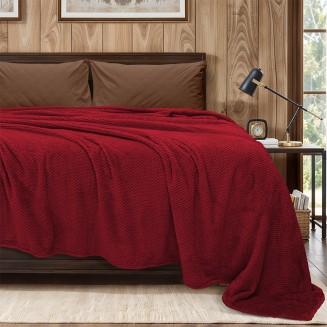 Κουβέρτα Υπέρδιπλή 220x240 Fleece Lino Napnest Μπορντώ