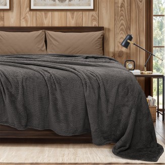 Κουβέρτα Υπέρδιπλη 220x240) Fleece Lino Napnest Σκούρο Γκρί