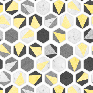 Μαξιλαροθήκη Διακοσμητική 45x45 Lino Hexagon 201 Yellow