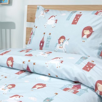 Σεντόνια Σετ Παιδικά Μονά 170x260 Lino Cloud Kingdom Μέντα