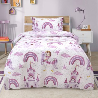 Σεντόνια Σετ Παιδικά Μονά 170x260 Lino Dreamy Castleland Λευκό