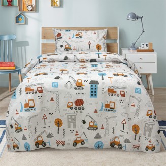 Σεντόνια Σετ Παιδικά Μονά 170x260 Lino Playground Town Γκρί