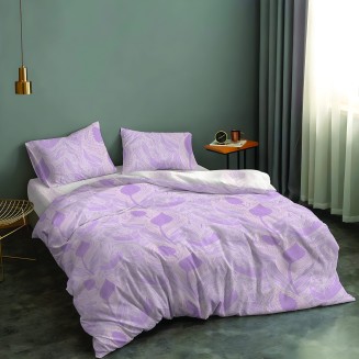 Παπλωματοθήκη Σετ Ημίδιπλη 160x240 Lino Jacquard Mauve