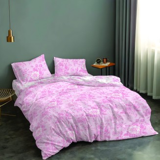 Παπλωματοθήκη Σετ Ημίδιπλη 160x240 Lino Ville Pink