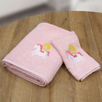 Πετσέτες Σετ 2 Τεμαχίων Lino Corno Pink