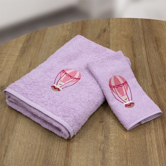 Πετσέτες Σετ 2 Τεμαχίων Lino Paloncino Lilac