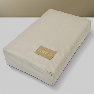 Σεντόνια Σετ Υπέρδιπλα Με Λάστιχο 160x200+32 Lino Moderna Beige