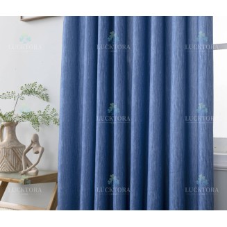 Κουρτίνα Έτοιμη Ραμμένη Με Τρέσσα 270x280 Lucktora 6019-6 Dark Blue