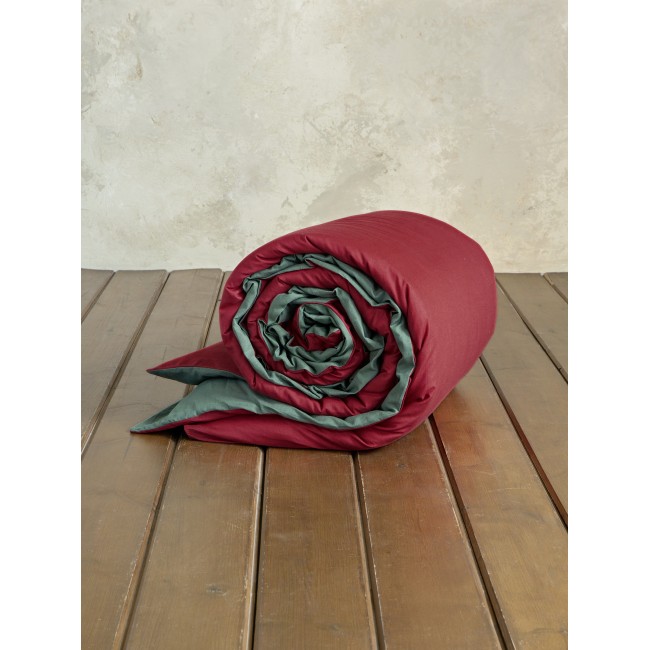 Παπλωματοθήκη Γίγας Colors - Absolute Red / Pine Green