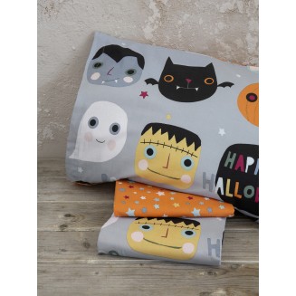 Παπλωματοθήκη Σετ Μονή 160x240 Nima Home Happy Halloween