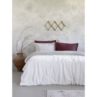 Κουβερτοπάπλωμα Υπέρδιπλο 220x240 Nima Home Velure Cream