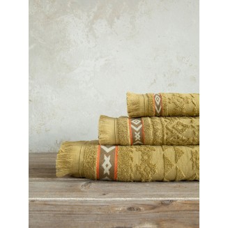 Πετσέτα Μπάνιου 70x140 Nima Home Marise Beige Gold