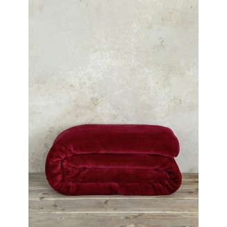 Κουβέρτα Βελουτέ Μονή 160x220 Nima Home Coperta Red-Κόκκινο