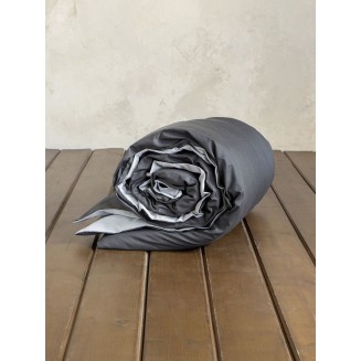 Παπλωματοθήκη Μονή 160x240 Nima Colors Shiny Gray-Midnight Gray