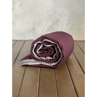 Παπλωματοθήκη Μονή 160x240 Nima Colors Oat Beige-Deep Bordeaux