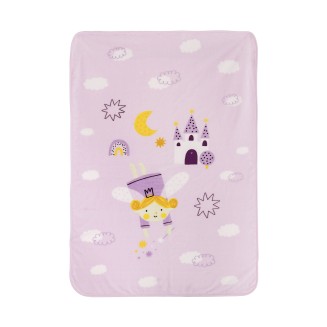 Κουβέρτα Βελουτέ Μονή 160x220 Nima Home Odette Λιλά