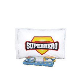 Μαξιλαροθήκες Ύπνου 52x72 Nima Superheroes Γκρί-Μπλέ
