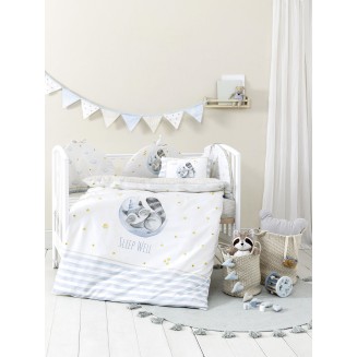 Κουβερλί Κούνιας 100x140 Nima Home Sleepy Racoon