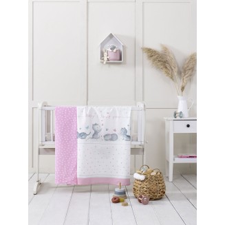 Σεντόνια Σετ  Λίκνου 70x110 Nima Home Baby Love