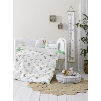 Παπλωματοθήκη Σετ Κούνιας 110x145 Nima Home Safari Friends