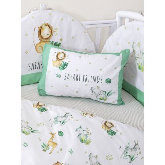 Παπλωματοθήκη Σετ Κούνιας 110x145 Nima Home Safari Friends