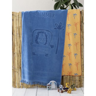 Πετσέτα Θαλάσσης 70x140 Nima Home Jacquard Lion Trip