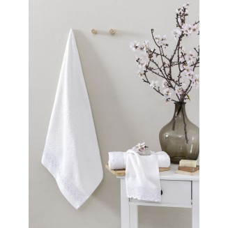 Πετσέτες Σετ 3 Τεμαχίων Nima Home Demur White