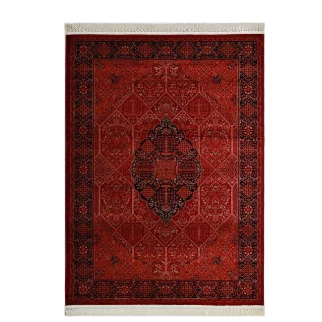 κλασικό χαλί afgan 316a d.red black royal carpet - 160 x 230 cm