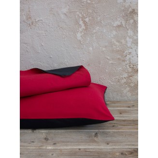 Παπλωματοθήκη Σετ Υπέρδιπλη 220x240 Nima Abalone Ruby Red-Black