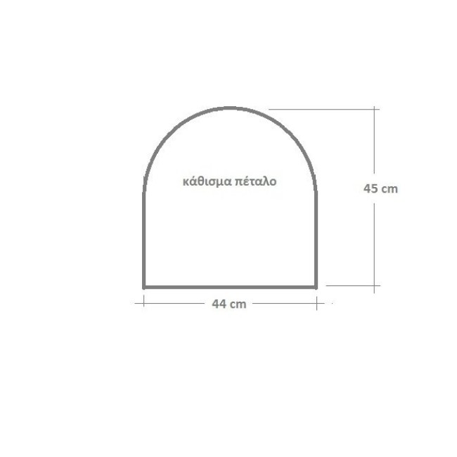 Μαξιλάρι Κάθισμα Φέρ-Φορζέ 44x45x6 Πέταλο Βελάκι Μπλέ
