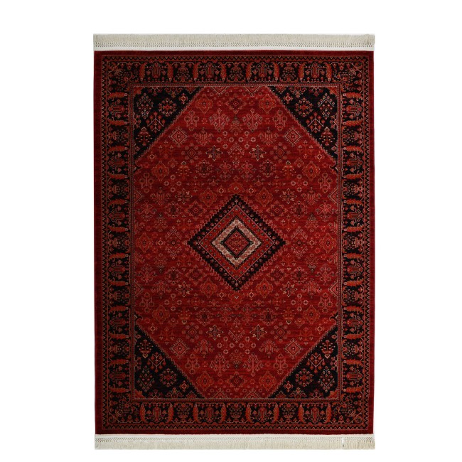 κλασικό χαλί afgan 306a d.red black royal carpet - 160 x 230 cm