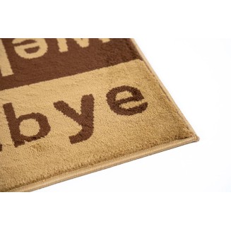 Πατάκι Εισόδου Μοκέτα  Fashion Welcome Brown/Beige 40x67εκ Sdim