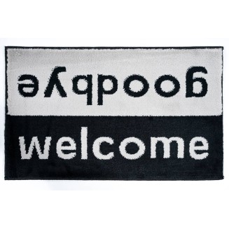 Πατάκι Εισόδου Μοκέτα  Fashion Welcome Black/Grey 40x67εκ Sdim