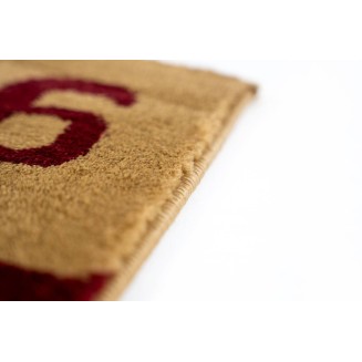 Πατάκι Εισόδου Μοκέτα  Fashion Welcome Wine Red/Beige 40x67εκ Sdim