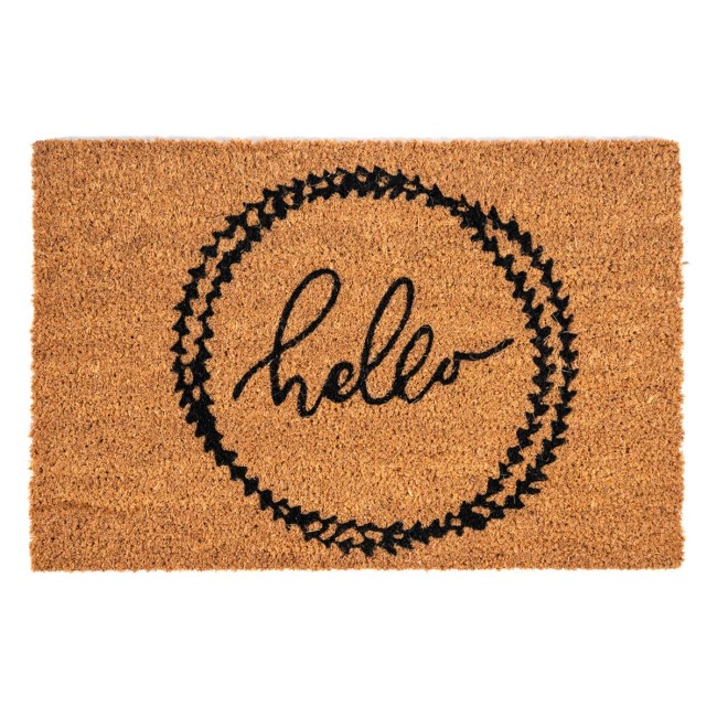 Sdim Πατάκι Εισόδου από Κοκοφοίνικα με Αντιολισθητικό Υπόστρωμα E - Coco 002 Hello 40x60εκ.