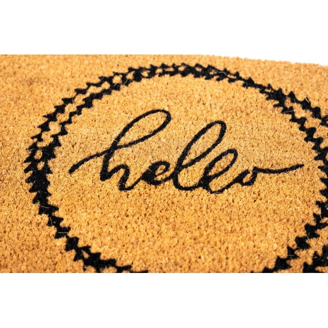 Sdim Πατάκι Εισόδου από Κοκοφοίνικα με Αντιολισθητικό Υπόστρωμα E - Coco 002 Hello 40x60εκ.