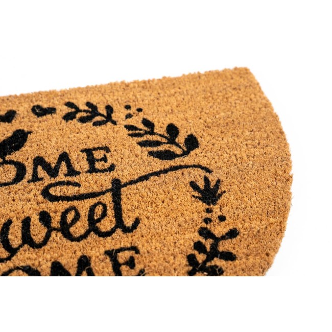 Sdim Ημικυκλικό Πατάκι Εισόδου από Κοκοφοίνικα E - Coco 003 Home Sweet Home 40x60εκ.