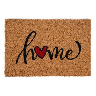 Πατάκι Εισόδου από Κοκοφοίνικα με Αντιολισθητικό Υπόστρωμα E - Coco 022 Home Heart Red 40x60εκ Sdim