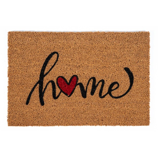 Sdim Πατάκι Εισόδου από Κοκοφοίνικα με Αντιολισθητικό Υπόστρωμα E - Coco 022 Home Heart Red 40x60εκ.