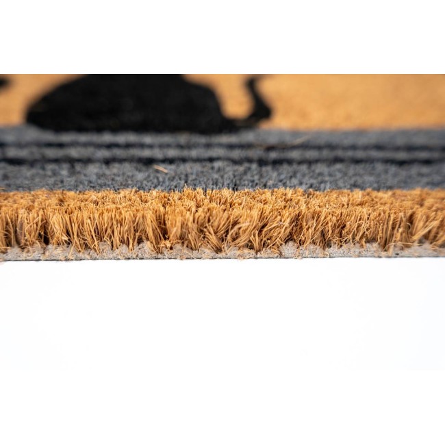 Sdim Πατάκι Εισόδου από Κοκοφοίνικα με Αντιολισθητικό Υπόστρωμα E - Coco 029 Cat Dog hello 40x60εκ.