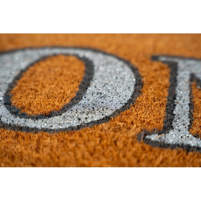 Sdim Πατάκι Εισόδου από Κοκοφοίνικα με Αντιολισθητικό Υπόστρωμα Ruco Glitter 004 Home Silver 40x70εκ.