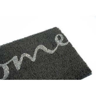 Πατάκι Εισόδου από Κοκοφοίνικα με Αντιολισθητικό Υπόστρωμα Ruco Print Welcome 722 Grey 26x75εκ Πάχους 15mm Sdim