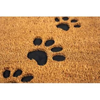Πατάκι Εισόδου από Κοκοφοίνικα με Αντιολισθητικό Υπόστρωμα Ruco Embossed Rubber 004 Paws 40x60εκ Sdim