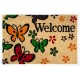 Sdim Πατάκι Εισόδου από Κοκοφοίνικα με Αντιολισθητικό Υπόστρωμα Ruco Print 400 Welcome Butterfly 40x60εκ.