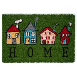 Πατάκι Εισόδου από Κοκοφοίνικα με Αντιολισθητικό Υπόστρωμα Ruco Print 727 Home 4 Houses 40x60εκ Sdim