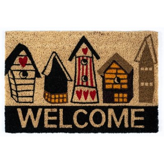 Πατάκι Εισόδου από Κοκοφοίνικα με Αντιολισθητικό Υπόστρωμα Ruco Print 735 Welcome Birdhouses 40x60εκ Sdim