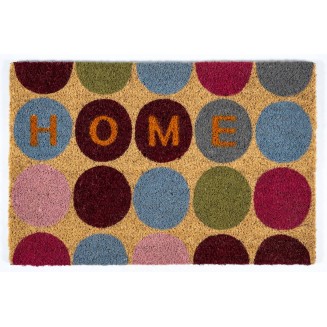 Πατάκι Εισόδου από Κοκοφοίνικα με Αντιολισθητικό Υπόστρωμα Ruco Print 753 Home Dots 40x60εκ Sdim