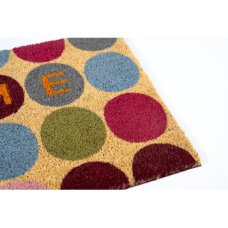 Πατάκι Εισόδου από Κοκοφοίνικα με Αντιολισθητικό Υπόστρωμα Ruco Print 753 Home Dots 40x60εκ Sdim