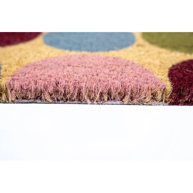 Sdim Πατάκι Εισόδου από Κοκοφοίνικα με Αντιολισθητικό Υπόστρωμα Ruco Print 753 Home Dots 40x60εκ.