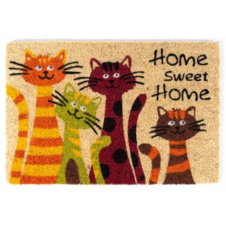 Πατάκι Εισόδου από Κοκοφοίνικα με Αντιολισθητικό Υπόστρωμα Ruco Print 789 Home Cats 40x60εκ Sdim